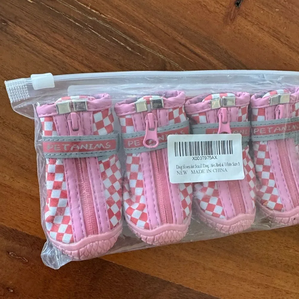 Doggie shoes sz 1 sz 3 please see pics for approximate sizing nib